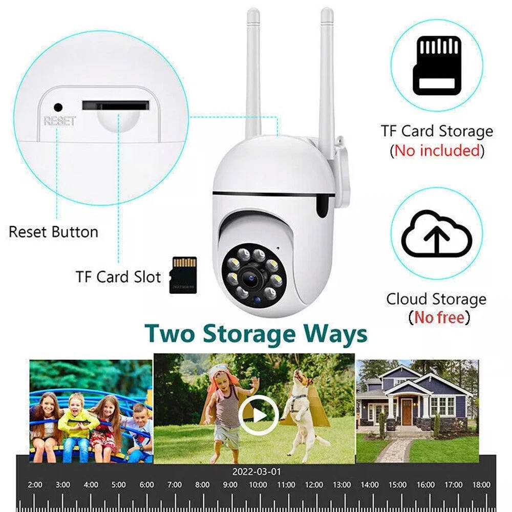2 Pack Wireless Home Security Cameras, 1080P HD, Night Vision