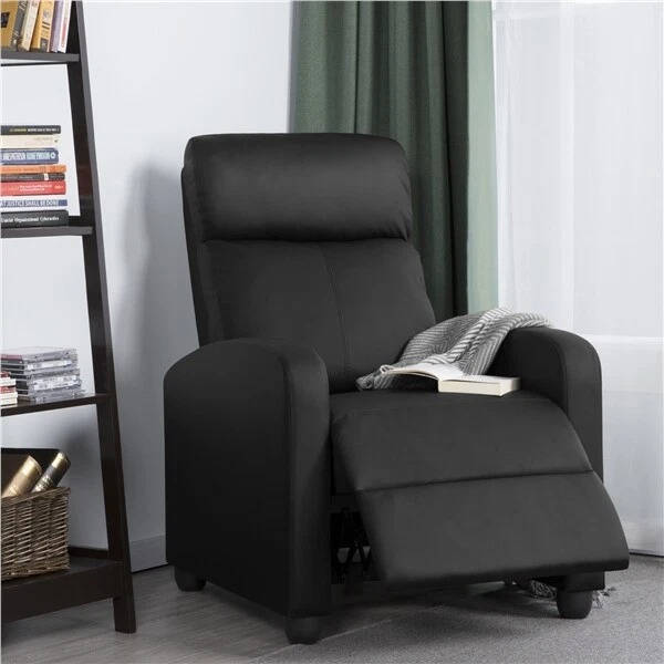 Comfortable Brown Faux Leather Armchair