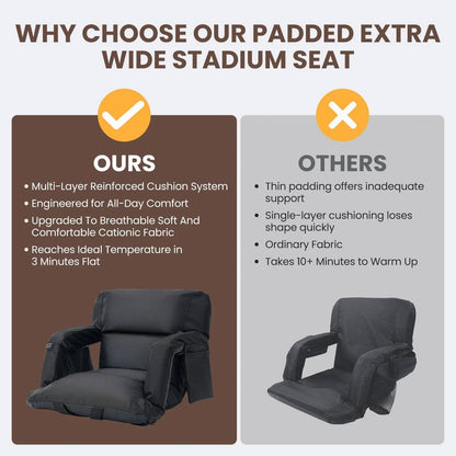 Comfortable Heated Folding Stadium Seat Cushion