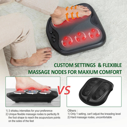 Heated Shiatsu Foot Massager with Deep Tissue Knead