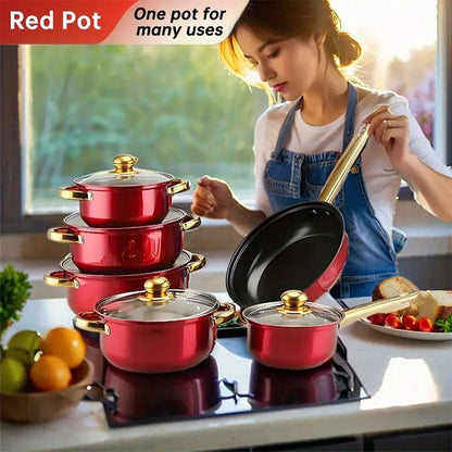 Essential 12 Piece Non Stick Kitchen Cookware Set