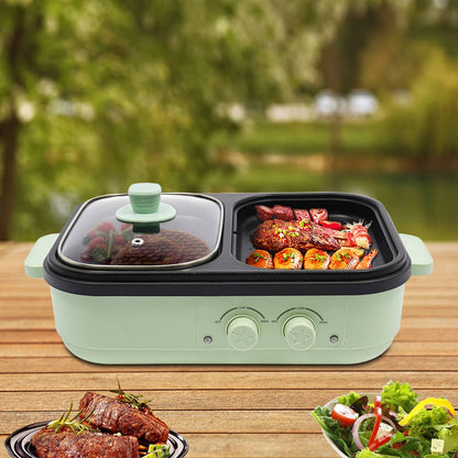 Portable Electric Cooker with BBQ Grill