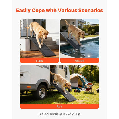 Portable Pet Car Ramp, Heavy Duty, Non Slip Surface