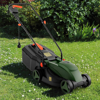 Electric Walk Behind Lawn Mower with Collection Bag - Halri