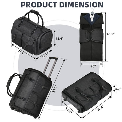 Rolling Clothing Travel Bag with Wheels