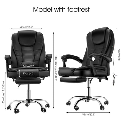 Comfortable Office Chair with Massage and Adjustable Back