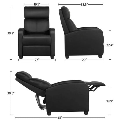 Comfortable Brown Faux Leather Armchair