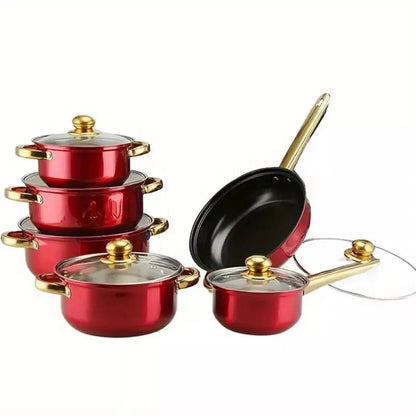 Essential 12 Piece Non Stick Kitchen Cookware Set