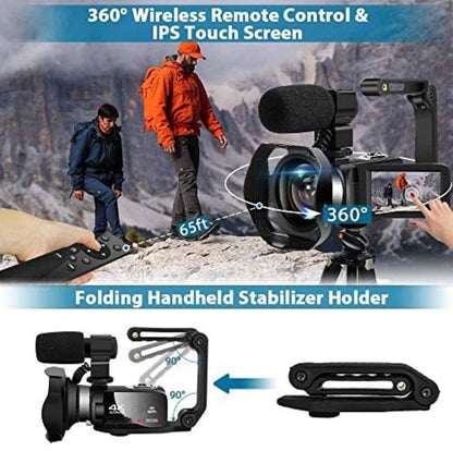 Compact 4K WiFi Camera for Vlogging and YouTube Recording