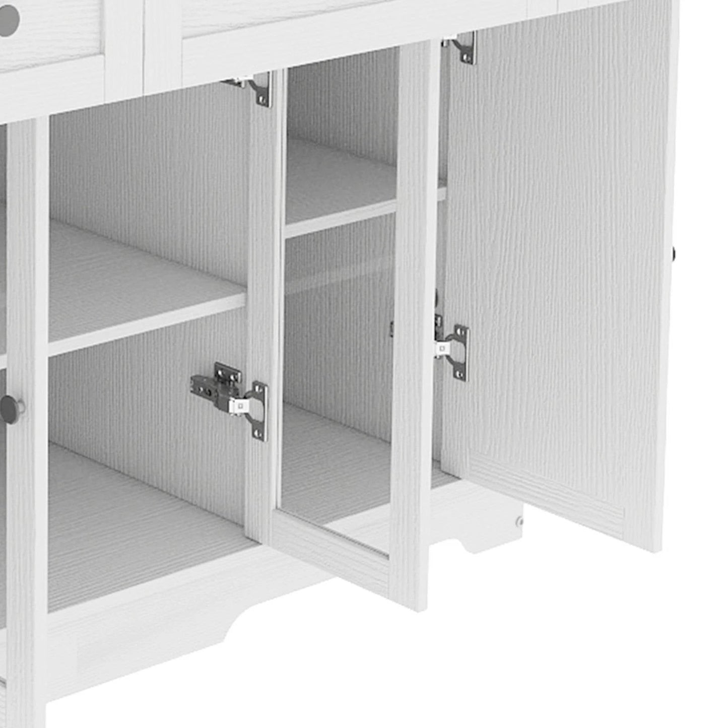 Extra Large Mobile Kitchen Cart with Storage and Wheels