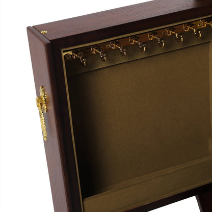 Deluxe Jewelry Storage Case with Mirror and Drawers