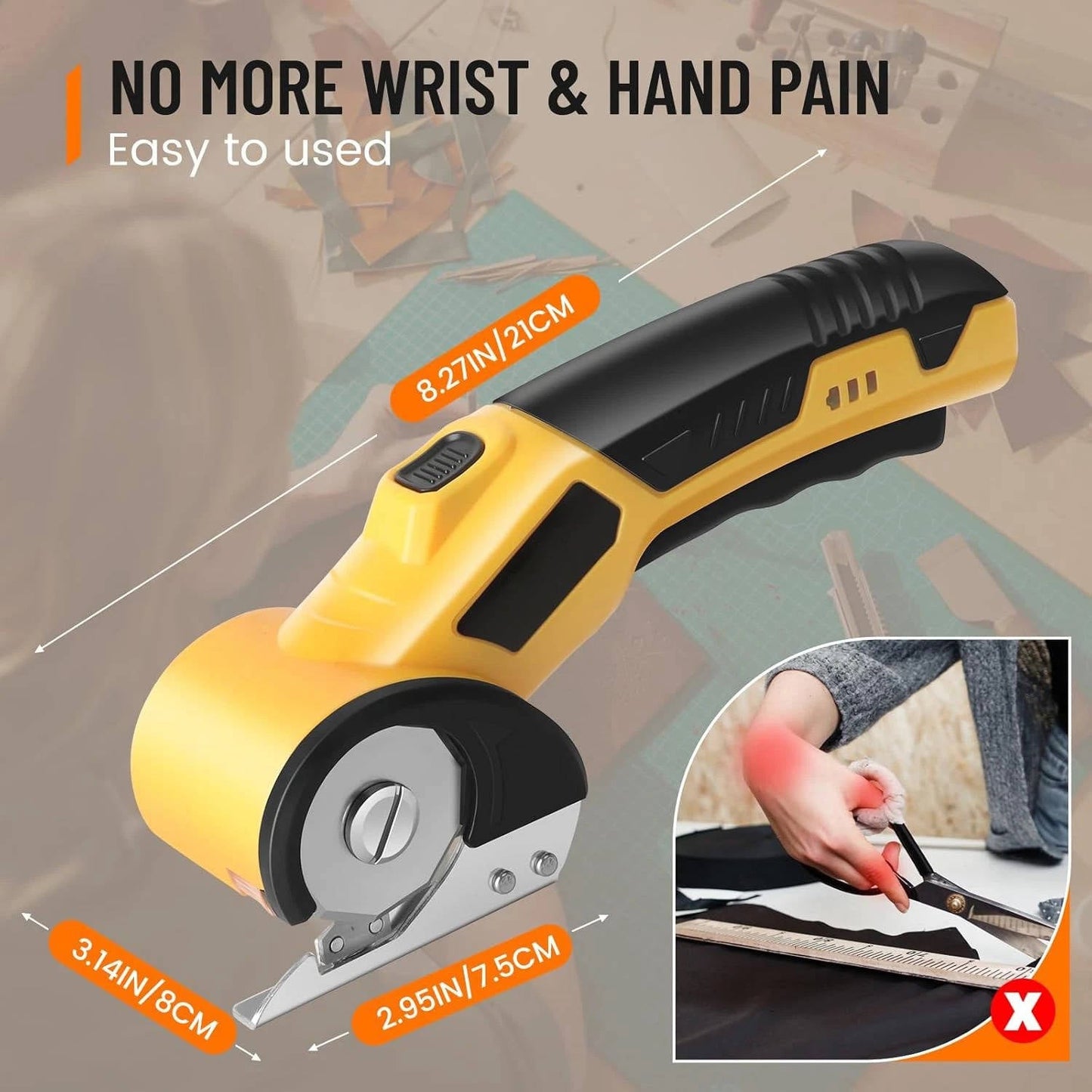 Wireless Portable Cutting Scissors for Fabric & Heavy Duty Use
