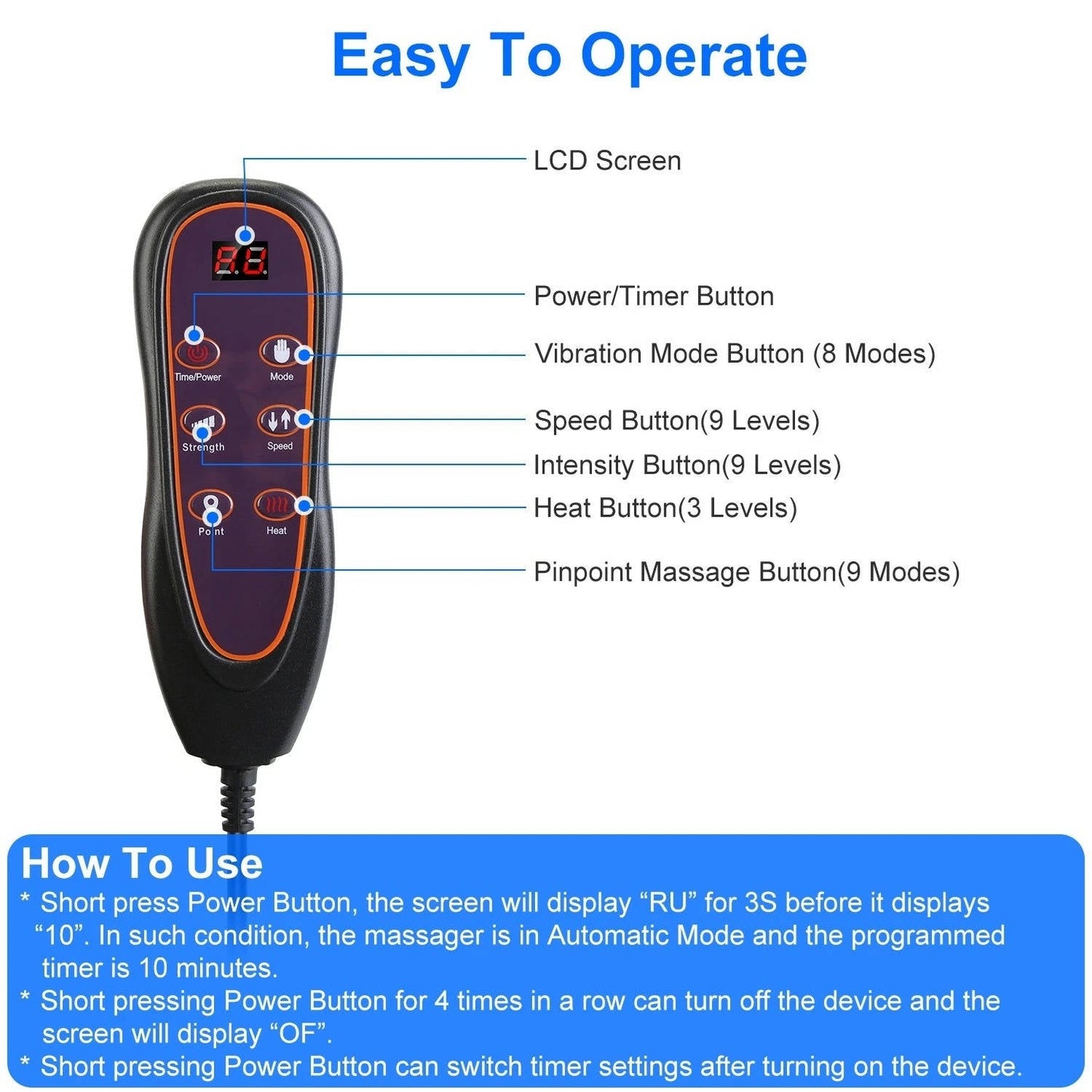 Relaxing Heated Vibrating Full Body Massager