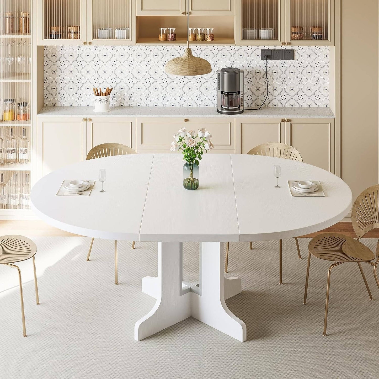 Space Saving Circular Table for 6 People