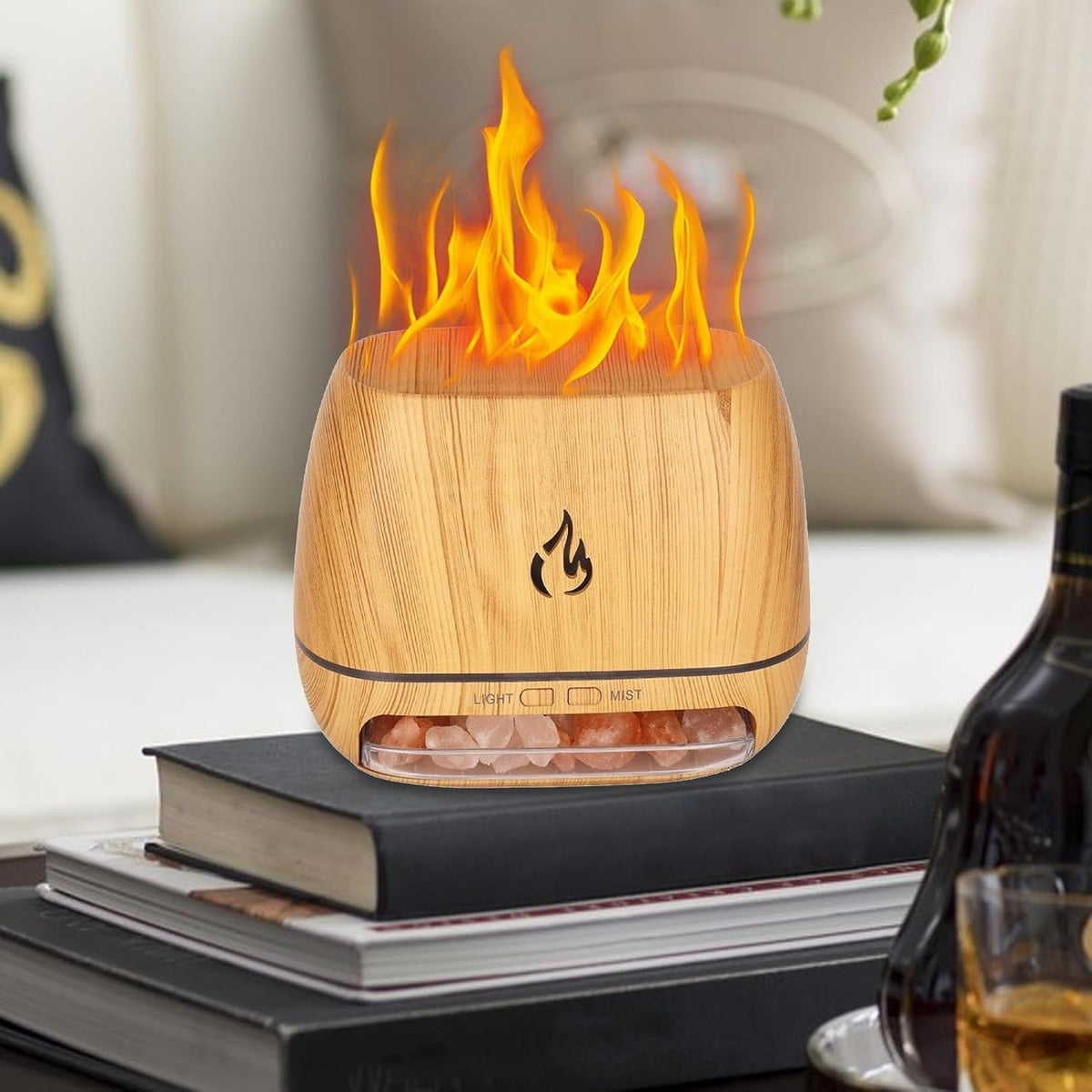LED Mist Diffuser with Warm Flame Effect for Home Relaxation – Halri