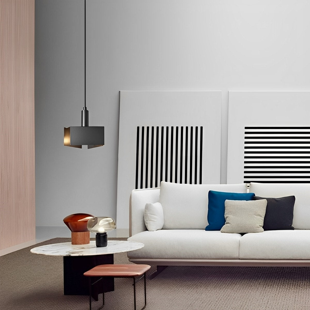 Modern Linear Pendant Ceiling Light Fixture