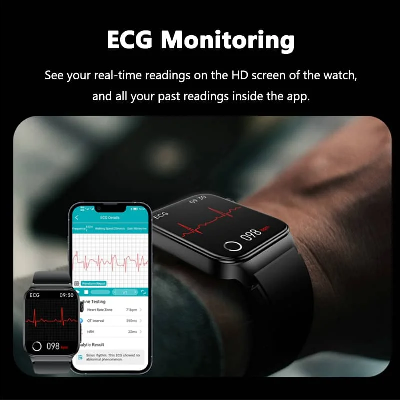 Advanced Fitness Smartwatch - Blood Pressure & Heart Monitor
