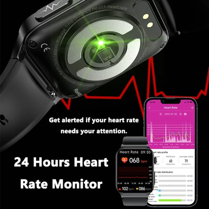 Advanced Fitness Smartwatch - Blood Pressure & Heart Monitor