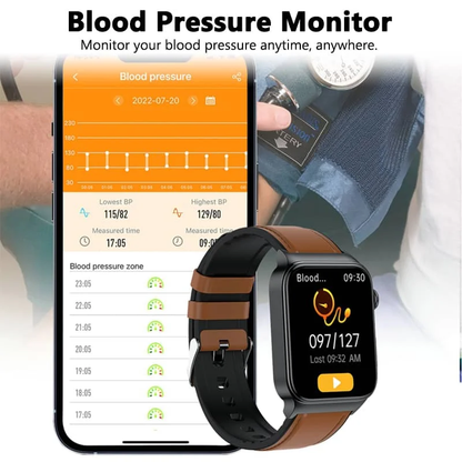 Advanced Fitness Smartwatch - Blood Pressure & Heart Monitor