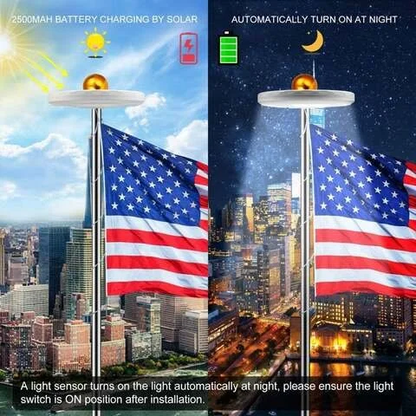 Bright Solar Powered Flag Light