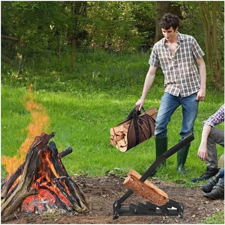 Easy Log Splitter Tool - Wall Mount Firewood Kindling Cutter