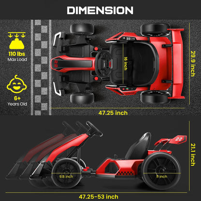 Fun Kids Electric Go Kart Adjustable Speed