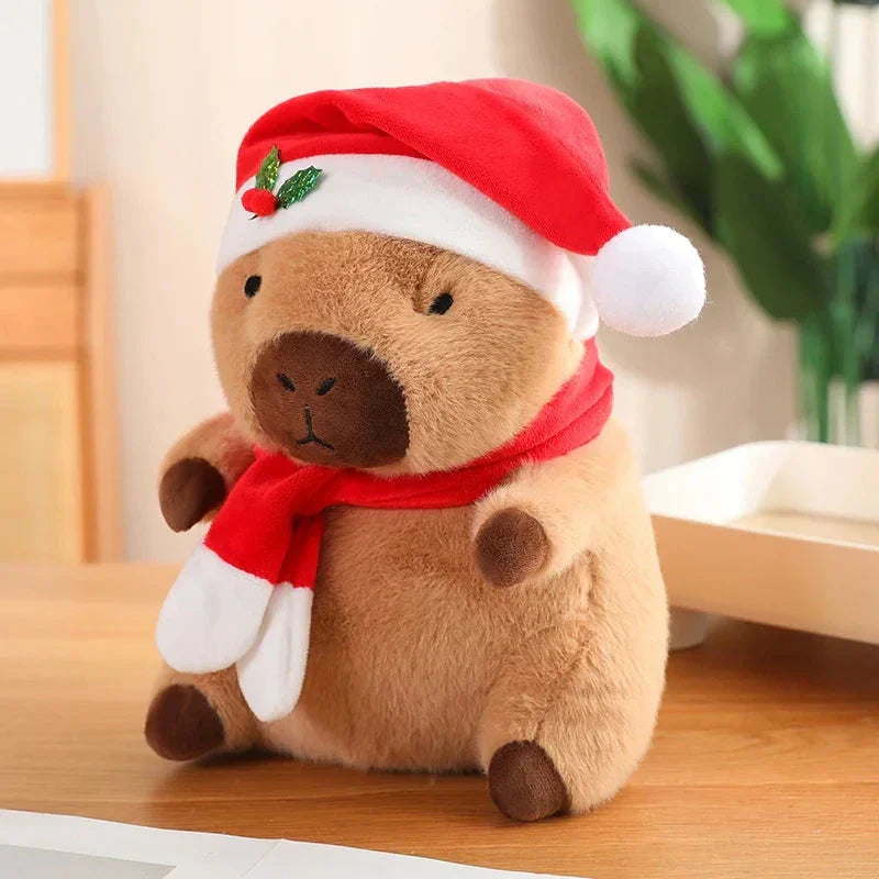 Adorable Holiday Baby Capybara Plush Toys