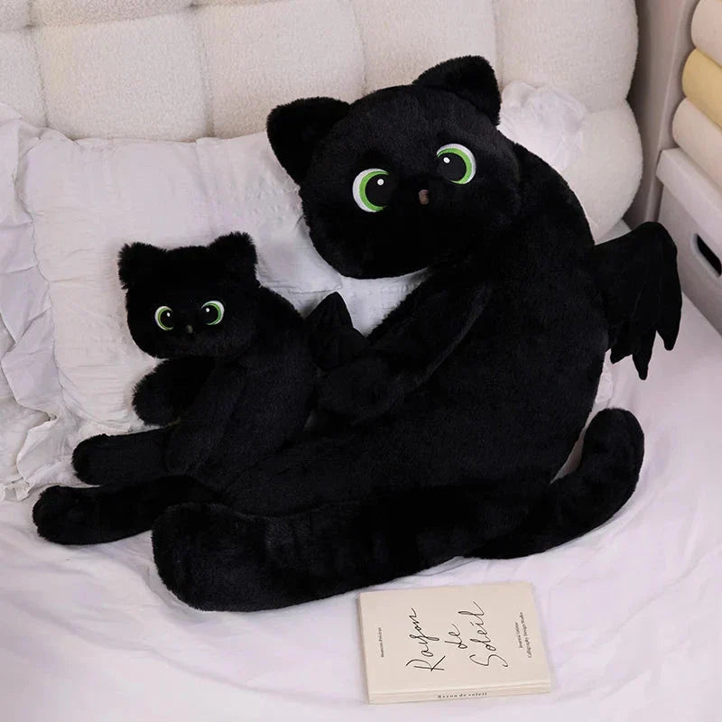 Adorable Black Angel Kitty Plush Toy