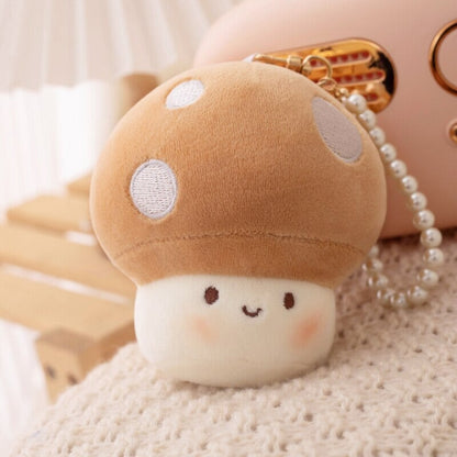 Soft Mushroom Buddy Plush Keychains