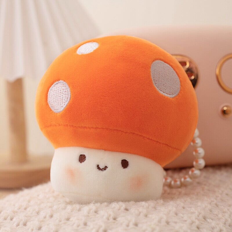 Soft Mushroom Buddy Plush Keychains