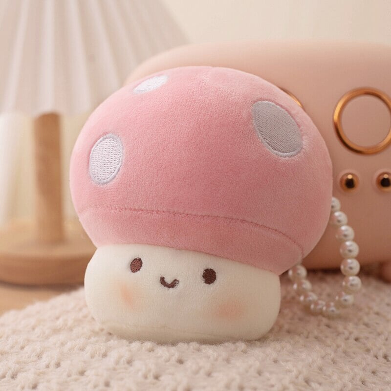 Soft Mushroom Buddy Plush Keychains