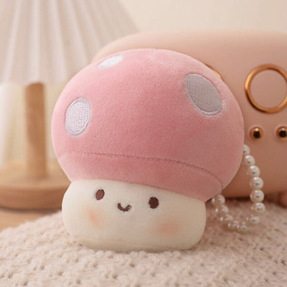 Soft Mushroom Buddy Plush Keychains