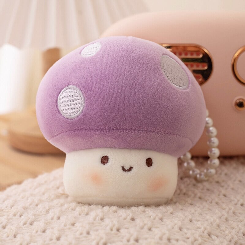 Soft Mushroom Buddy Plush Keychains