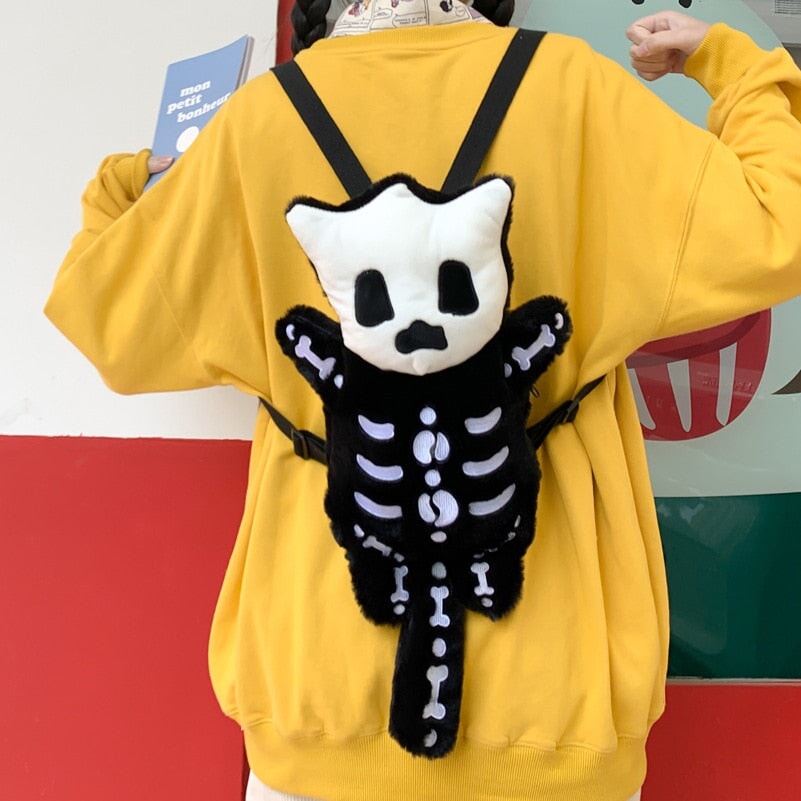 Cute Small Skeleton Soft Backpack - Halri