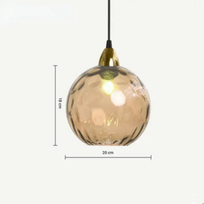 Round Glass Hanging Pendant Lamp
