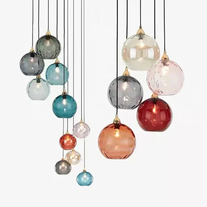 Round Glass Hanging Pendant Lamp