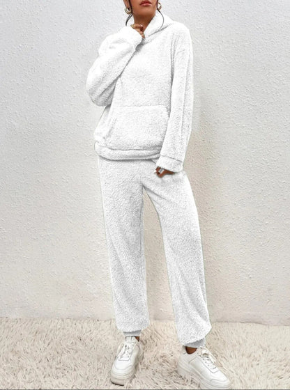 Plush Soft Hooded Teddy Bear Loungewear Set