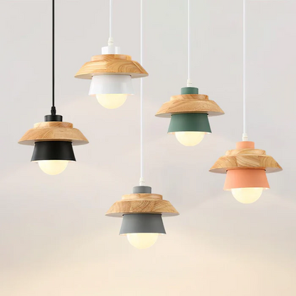 Rustic Wooden Hanging Lamp - Halri