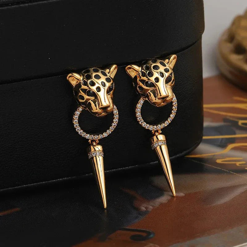 Wildlife Spot Dangle Circle Earrings - Halri