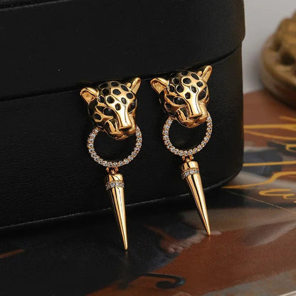 Wildlife Spot Dangle Circle Earrings - Halri