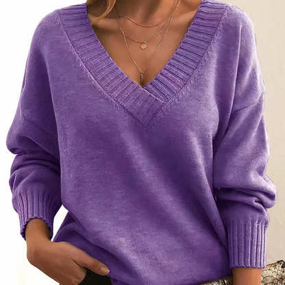 Premium Soft Cashmere V-Neck Sweater for Women
