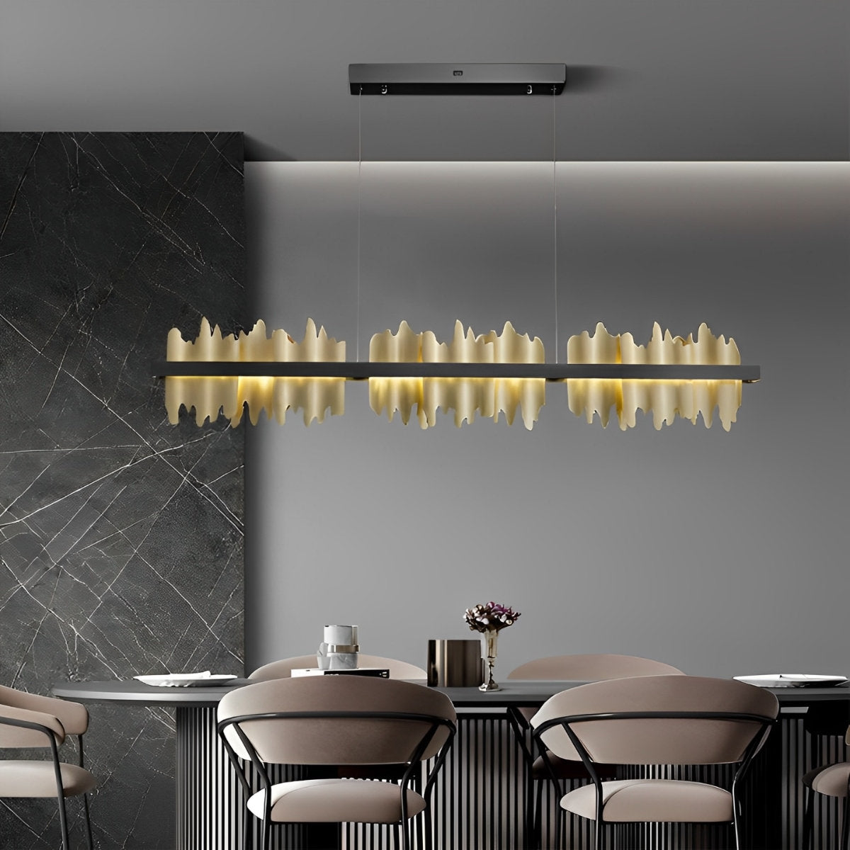 Sleek Linear Modern Dimmable LED Chandelier - Halri