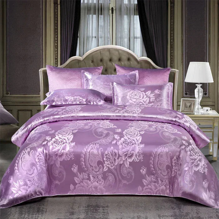 Soft Satin Bedding Duvet Cover Set