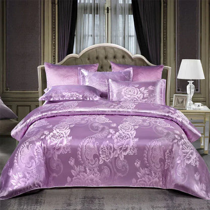 Soft Satin Bedding Duvet Cover Set