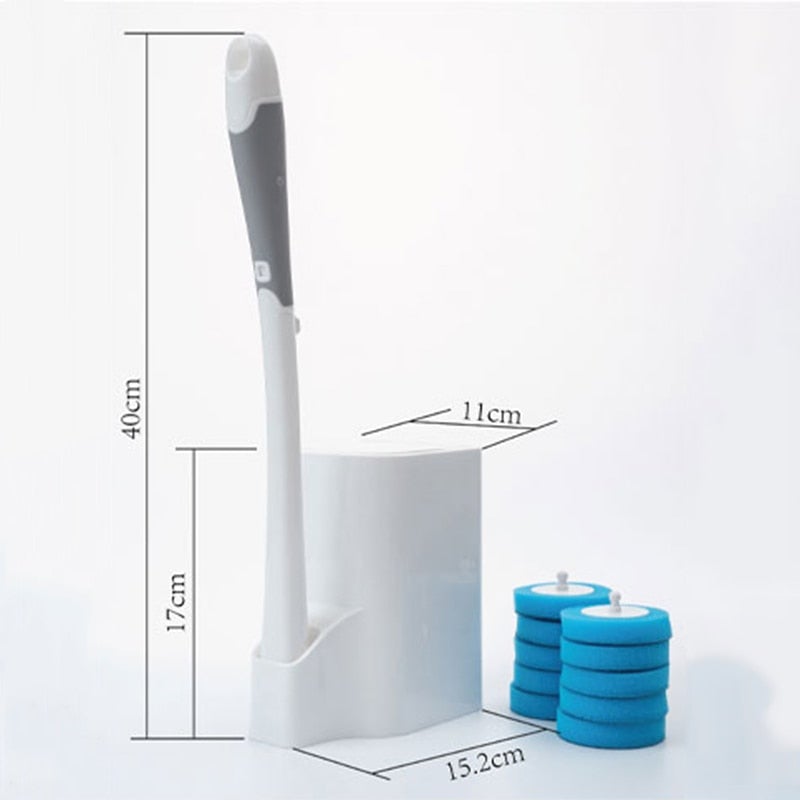 Easy Clean Toilet Brush with Replaceable Heads