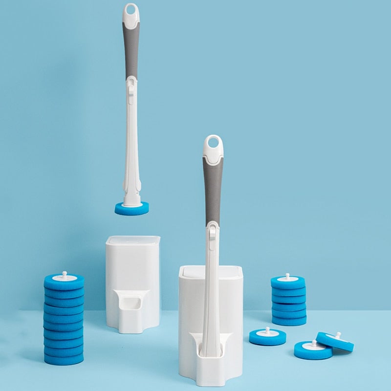 Easy Clean Toilet Brush with Replaceable Heads - Halri