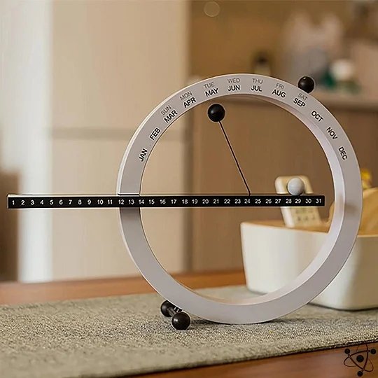Compact Silent Desk Calendar Clock
