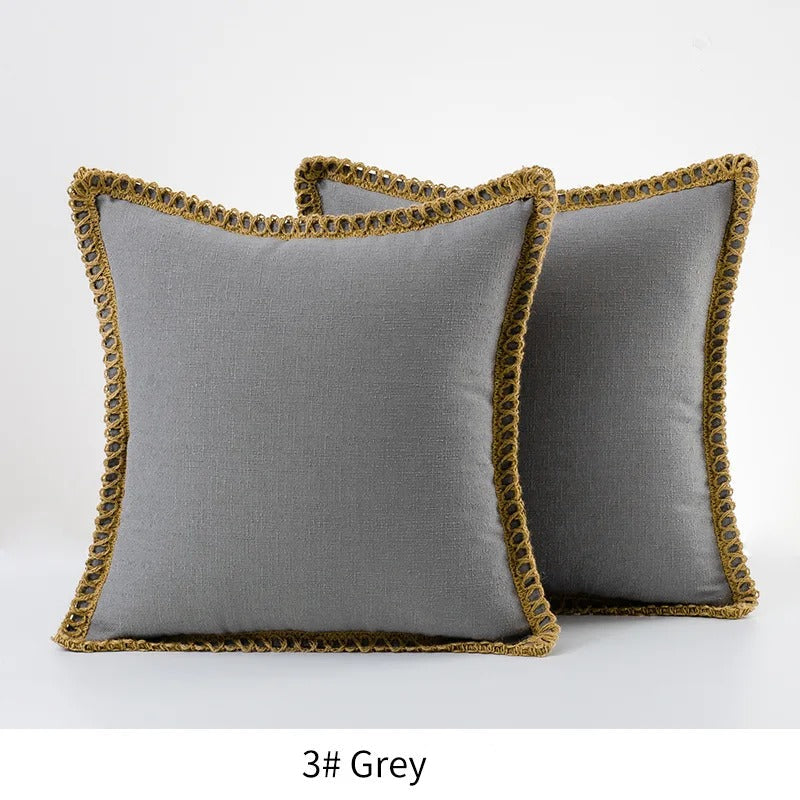 Holiday Red Gray Throw Pillow Cover Decorative Case