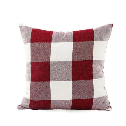 Warm Plaid Cushion Cover in Rustic Home Style