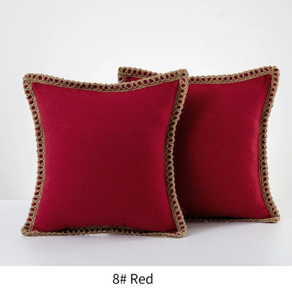 Holiday Red Gray Throw Pillow Cover Decorative Case